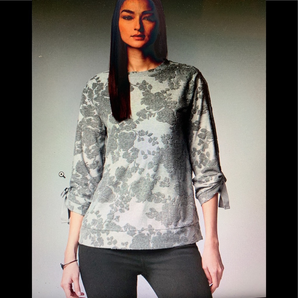 Tie-Sleeve French Terry Sweatshirt